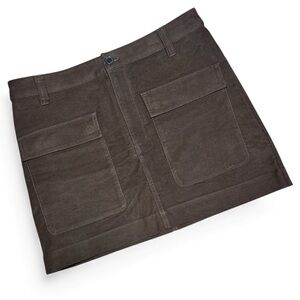 Madewell Dark Brown soft suede like Mini Skirt size 6
